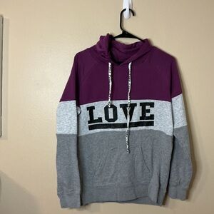Bobbie Brooks Purple and Gray LOVE Hoodie